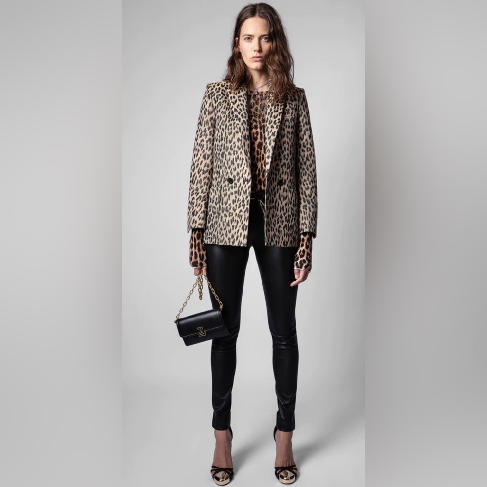 Zadig & Voltaire Animal Print Blazer